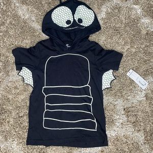 Black glow in the dark bug shirt